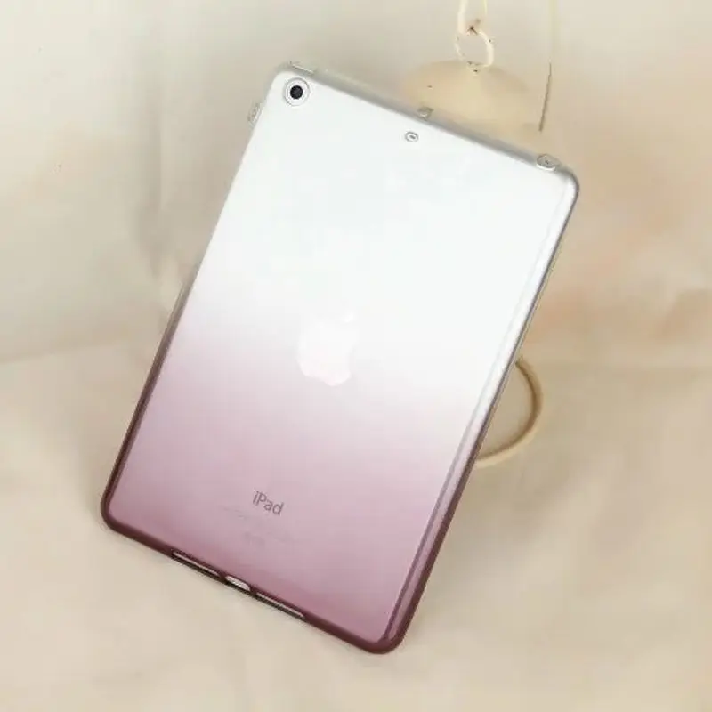 Градиентный Прозрачный чехол для iPad Air 2 ярких цветов прозрачный силиконовый