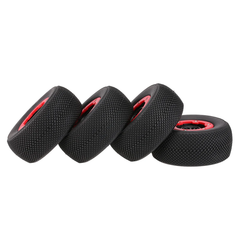 4Pcs AUSTAR AX-3008 High Performance 108mm 1/10 Scale Tires with Wheel Rim for Short Racing Truck RC Car | Игрушки и хобби
