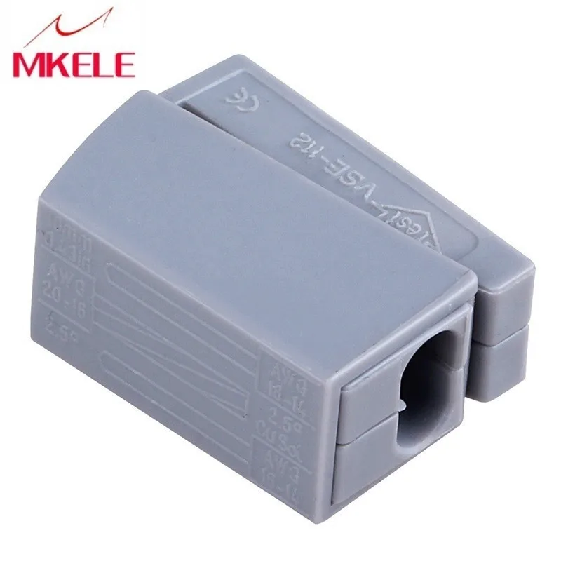 Hot Sale 20 Piece Single 2 Pin Cable Wire Wiring Connecting Connector For Lamp MKVSE-112 Bevindingen Findings China |