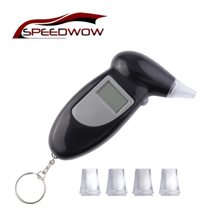 SPEEDWOW цифровой ЖК дисплей Алкотестер мундштук дуя сопло с брелком|Алкотестер| |