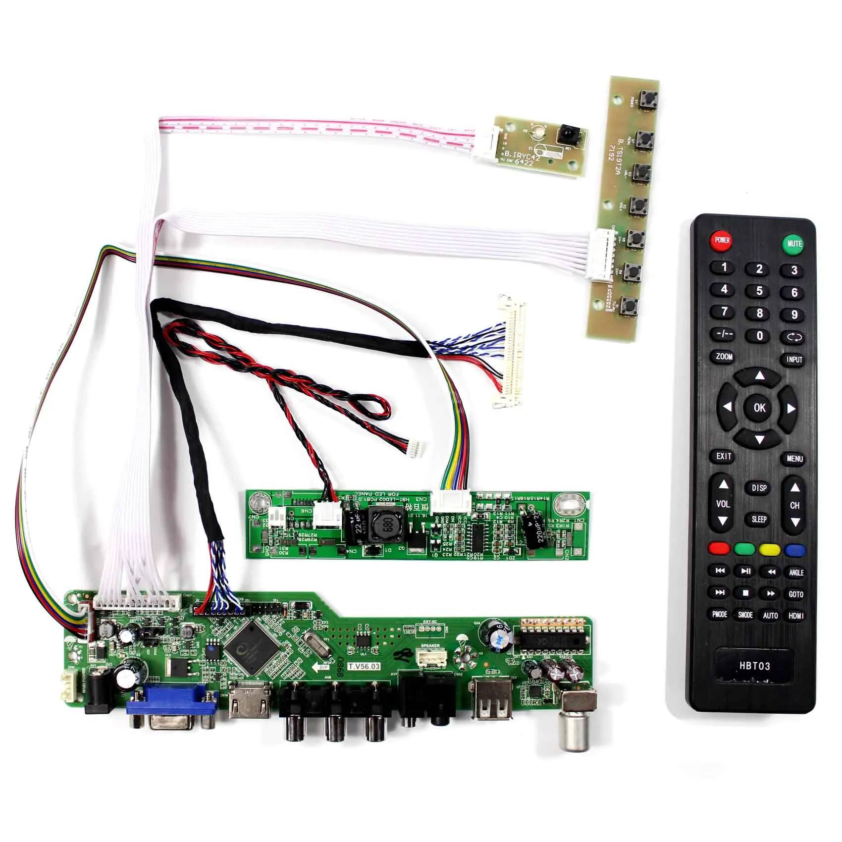 1366X768 Разрешение HD MI VGA AV USB RF ЖК дисплей материнскую плату T.V56.03 M185BGE для 18 5 дюймов