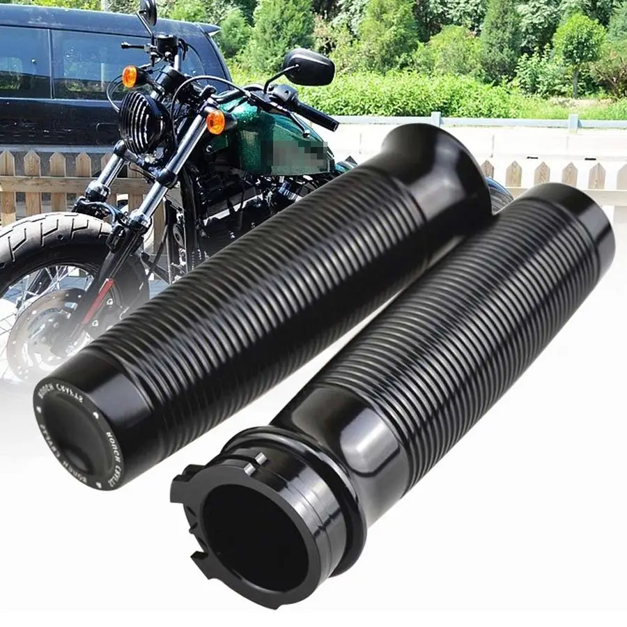 Черные алюминиевые ручки на заказ подходят для Harley 883R Sportster Street Bob Low Rider Chopper Bobber W/ 1
