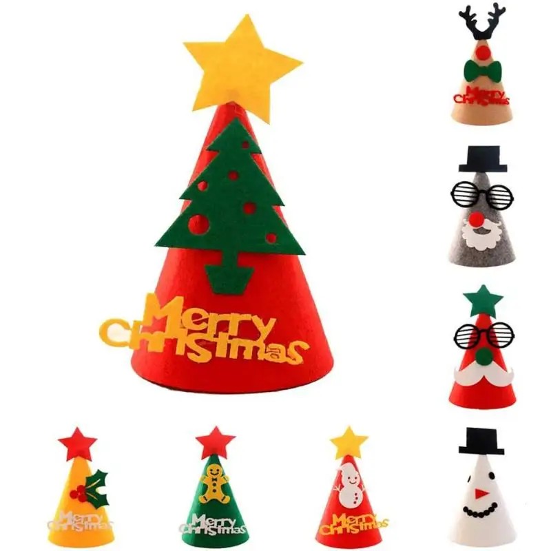 1PC Cute children Christmas Hat Shiny Baby Santa Claus Cap Kids Newborn Photography Girls Boy Winter G1 | Детская одежда и обувь