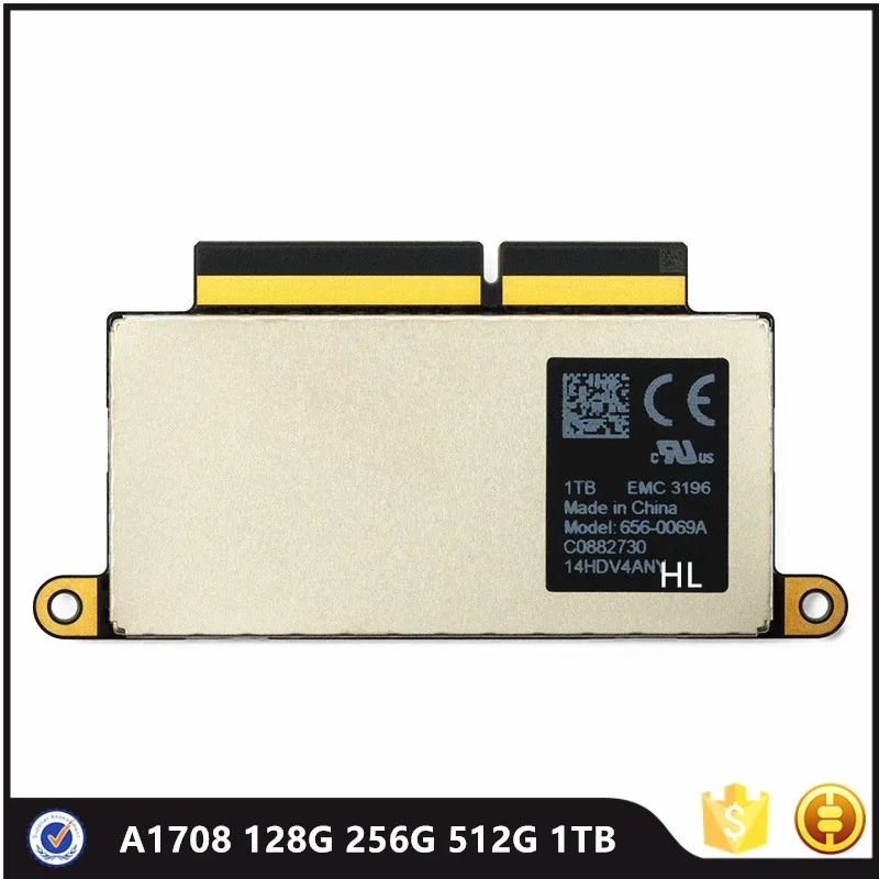 A1708 SSD ТБ 512 ГБ 256 128 для MacBook Pro Retina 13 &quotтвердотельный диск 2016 2017 MLL42 MPXQ2 656 0042B 0072A