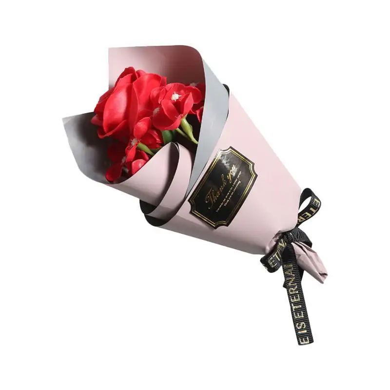 Creative Single Rose Hand Holding Soap Flower Mother's Day Mini Bouquet Birthday Gifts Giveaways Washing Fragrance | Дом и сад