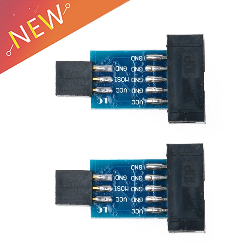 

2PCS PCS 10 Pin To 6 Pin Adapter Board Connector For Arduino ISP Interface Converter AVR AVRISP USBASP STK500 Standard