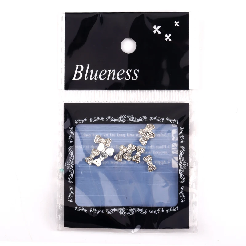 Blueness 10 шт 3D блестящие украшения из сплава Шарм Блеск металлические для ногтей