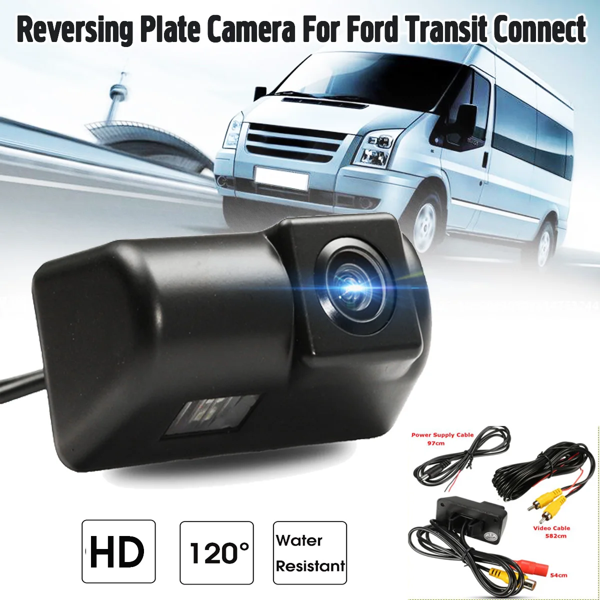 HD Водонепроницаемая камера заднего вида для номерного знака Ford Transit Connect|plate