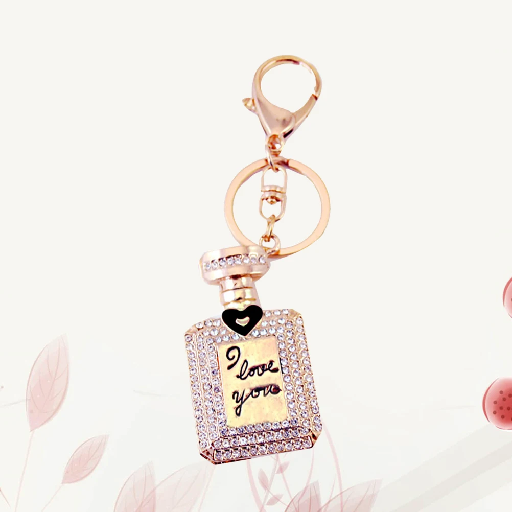 1 шт. Хрустальная бутылка для духов брелок Подвеска Сплав Стразы Кольца сумки