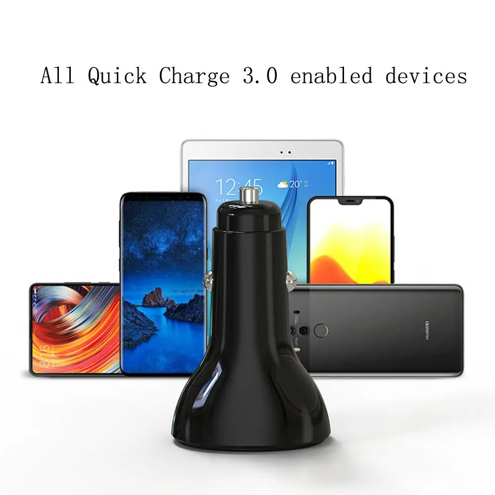 Быстрое Автомобильное зарядное устройство адаптер 3.1A двойной USB QC 3 0 для iPhone 8 X