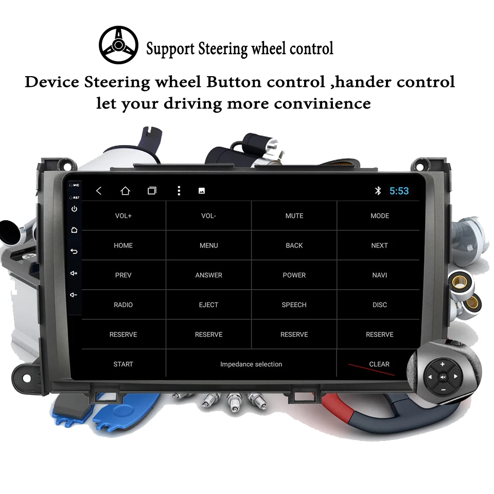 Android 10 0 Qcta Core 6 + 128G Автомобильный мультимедийный dvd плеер для Toyota Sienna 2010 2014 4G RAM Wifi GPS