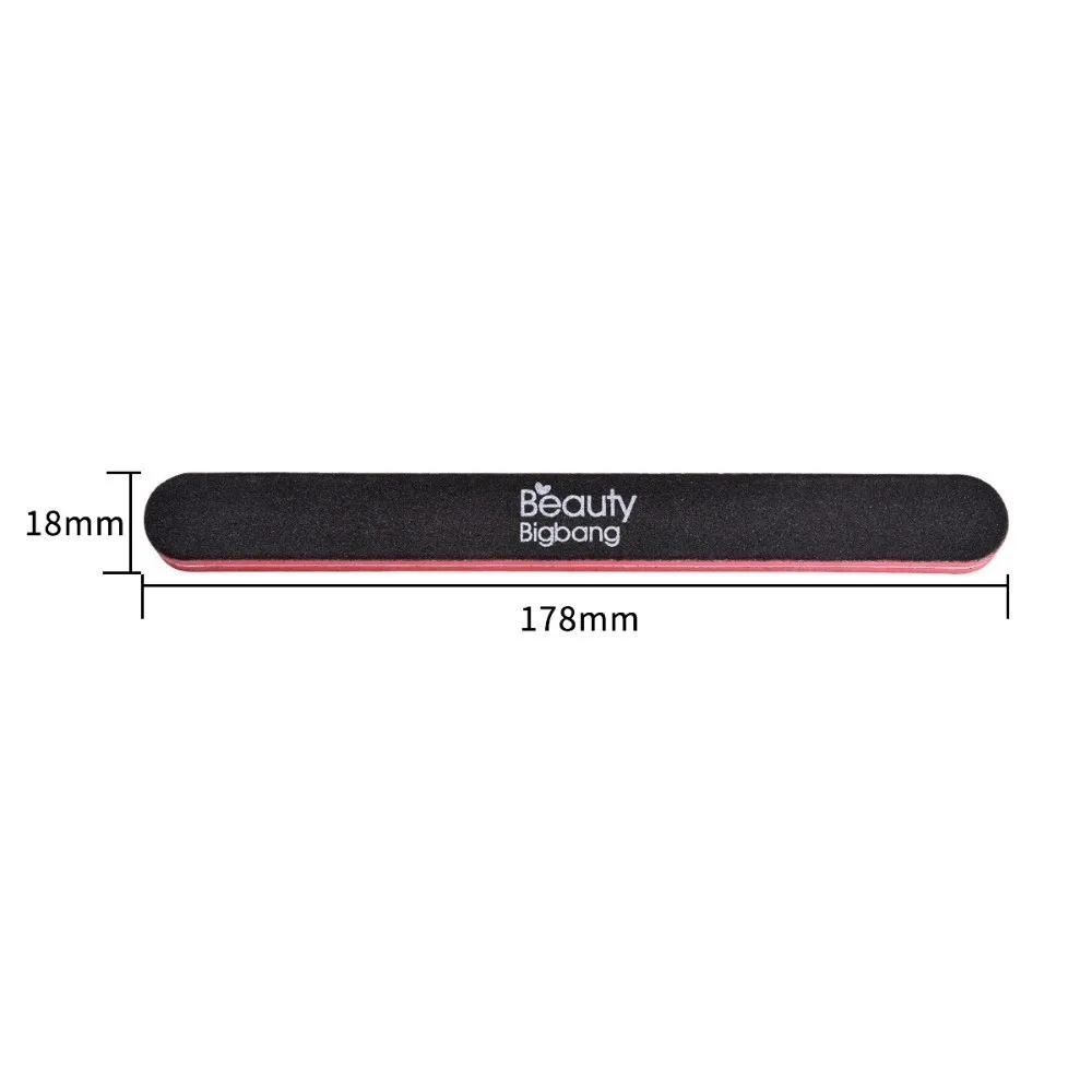 Пилка для ногтей BEAUTYBIGBANG 5 шт. 17 см 100/180 пилка маникюра и педикюра Limas Nagelvijl черный
