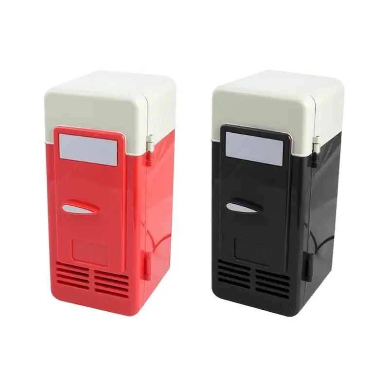 Desktop Mini Fridge USB Gadget Beverage Cans Cooler Warmer Refrigerator With Internal LED Light Car Use | Автомобили и мотоциклы