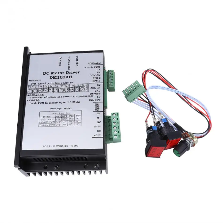 AC20 110V 2000W Brushed контроллер скорости двигателя постоянного тока панель регулятора