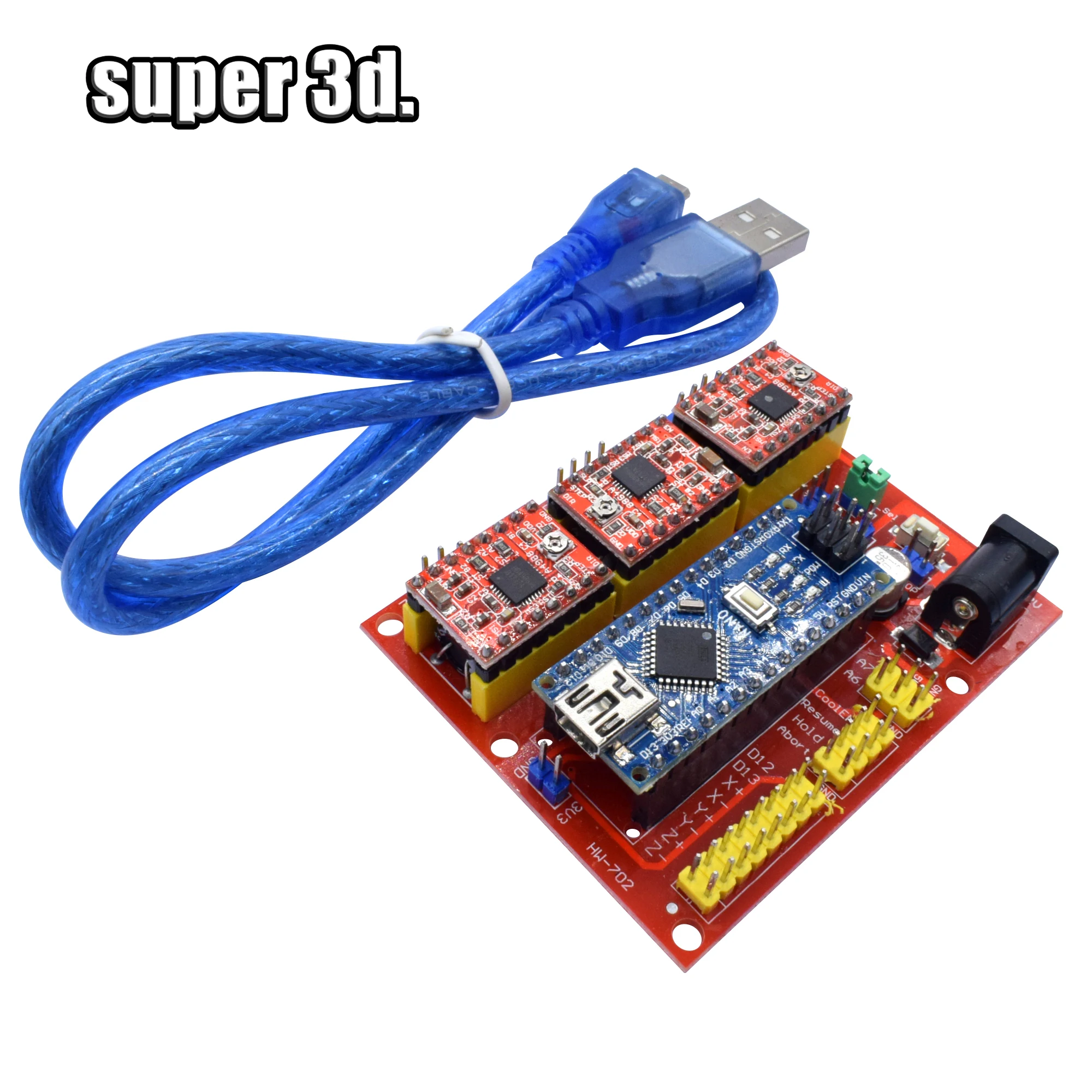 3DV4 CNC Shield V4 + Nano 3 0 шт. A4988 красный или зеленый Reprap Stepper для Arduino|Детали и аксессуары