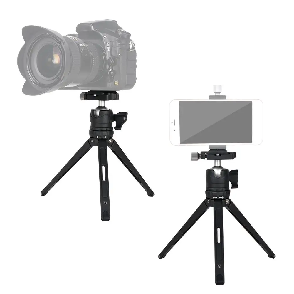 Загрузка 10 кг настольный мини штатив алюминиевый для телефона DSLR SLR камера с