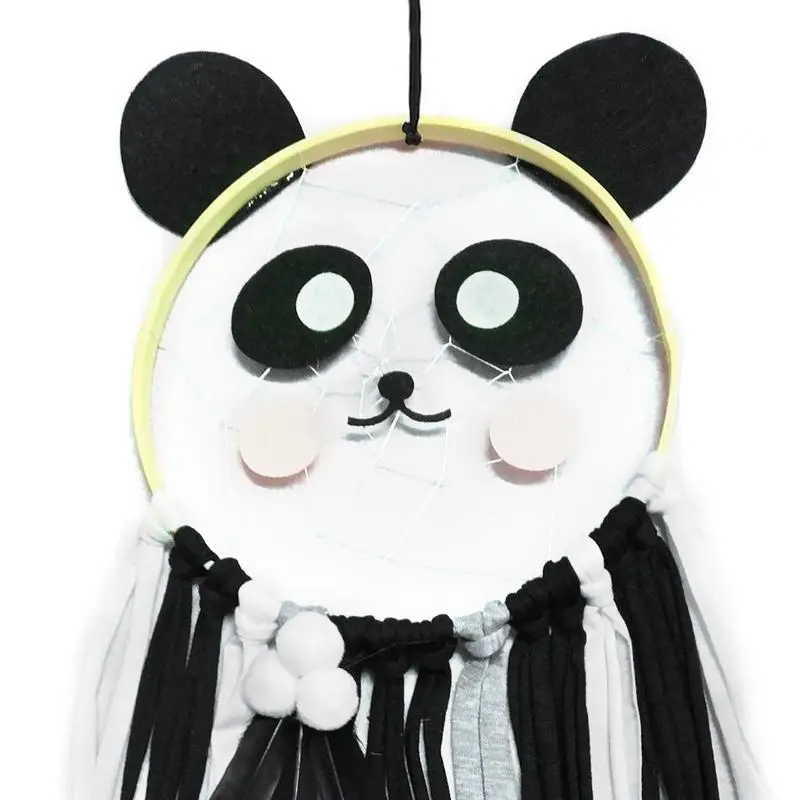 1PC INS Style Panda Father and Mother Shaped Dream Catcher Pendant Children's Room Bedroom Hanging Wall House Decoration | Дом и сад