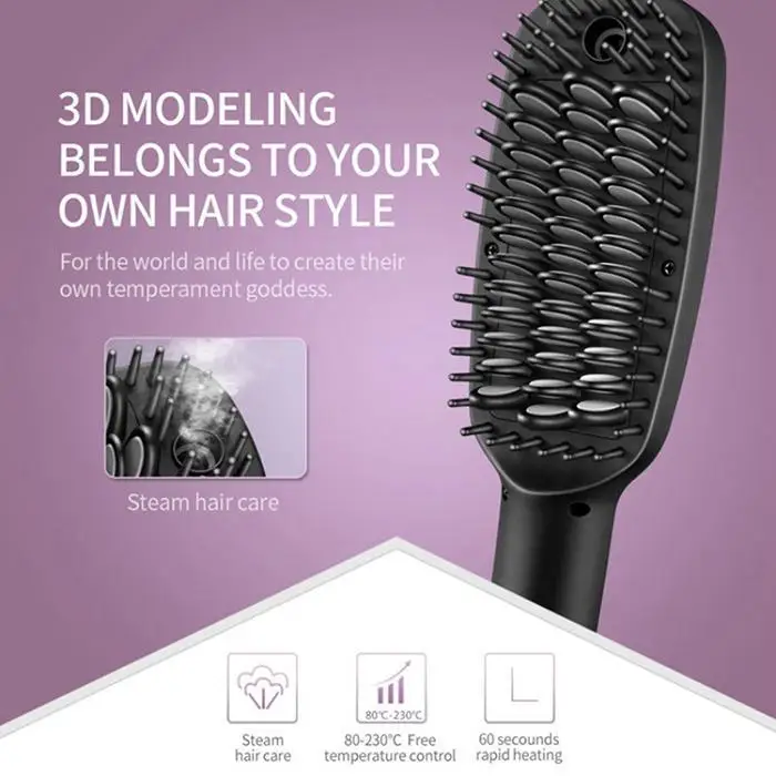 Модный быстрый выпрямитель для волос расческа электрическая Автоматическая