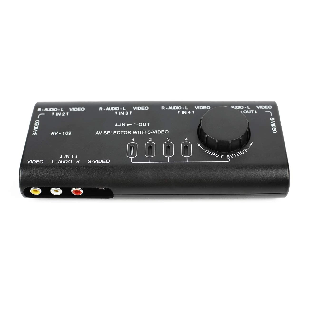 Практичный AV аудио-видео переключатель сигналов 4 в 1 из способов 3 RCA коробка Spiltter
