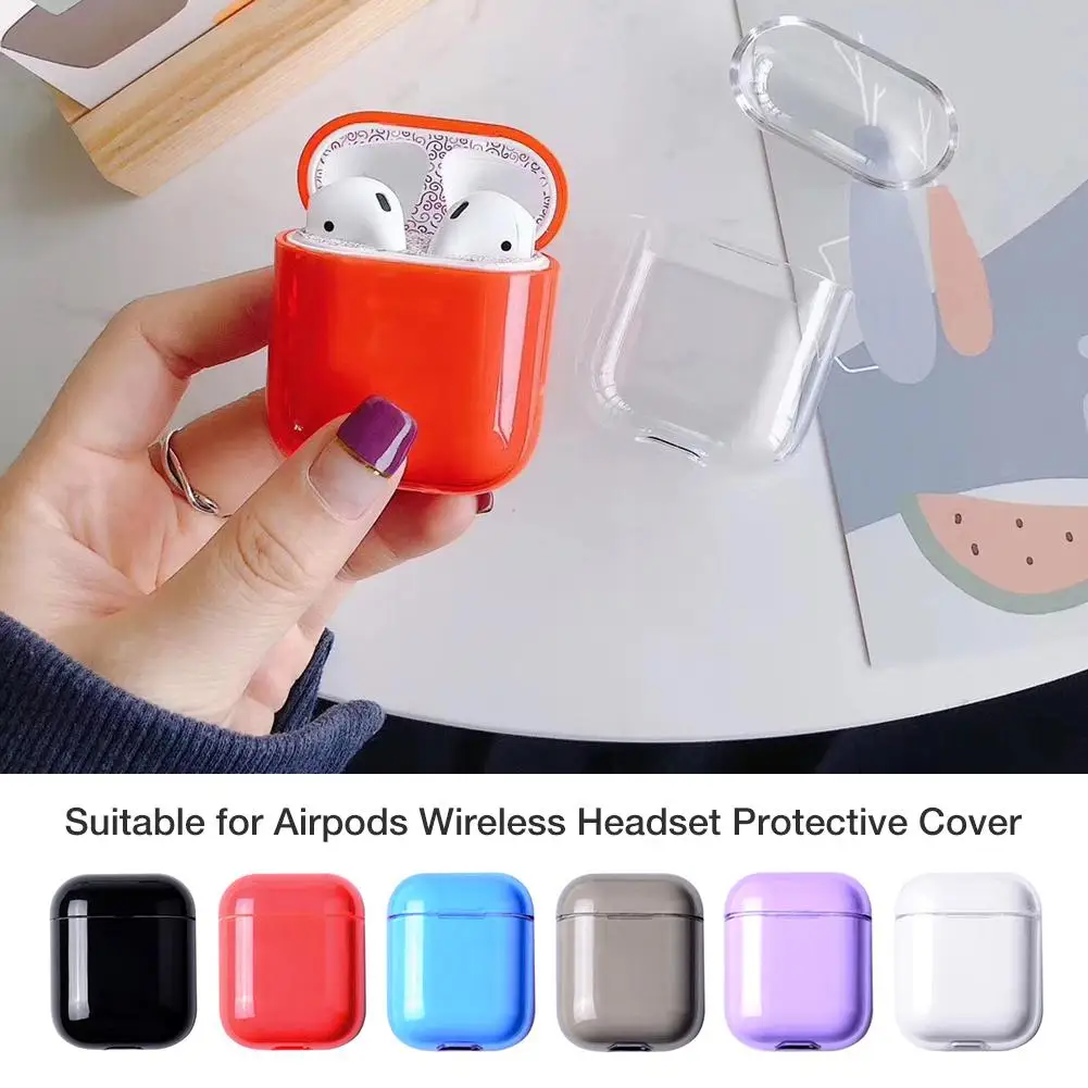 Твердый чехол из поликарбоната подходит для Apple Airpods 1/2 поколение защитный