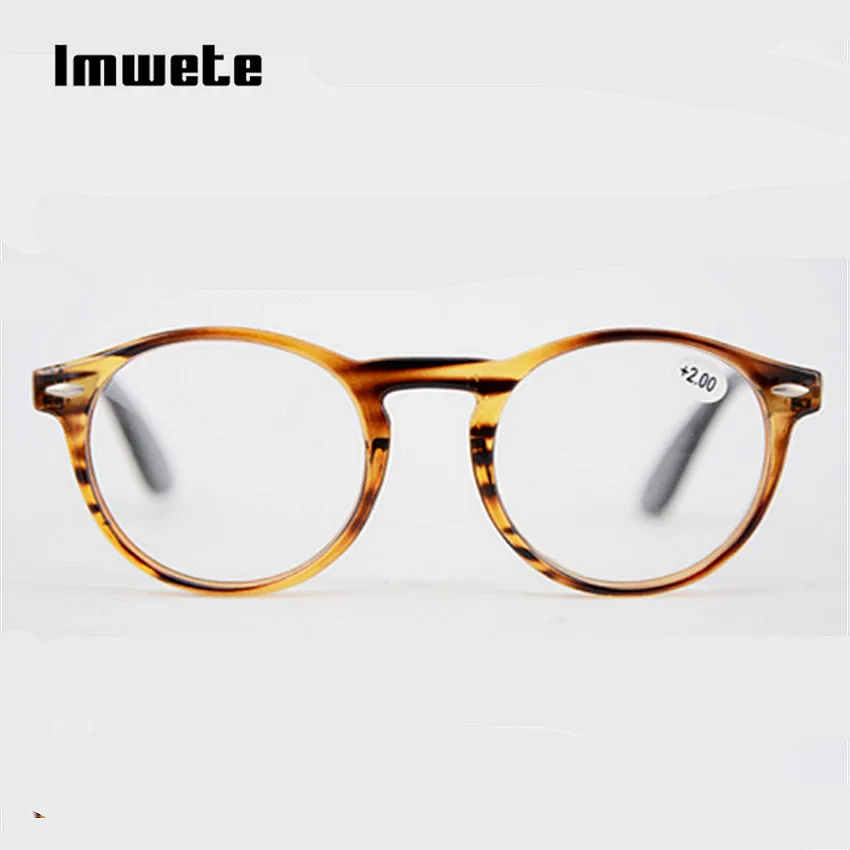 

Imwete Retro Reading Glasses Men Women Round Glasses for Read Female Black Red Eyeglasses Vintage Ultralight Glasses Frame