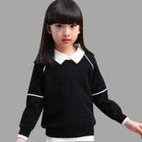 teenage girl sweater spring autumn girl long sleeve knit dress kids girl collar pullover 6 8 10 12 years