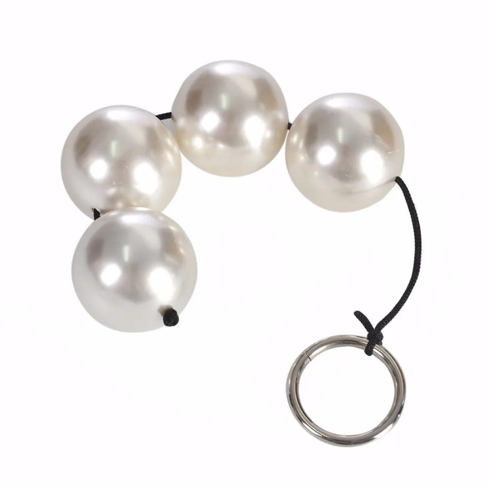 Large 4 Pearl Beads Anal Plug Ball Anus Buttplug Lesbian Gay Woman Adult Games Sex Toys Vaginal Shrink Yin Big Smart | Красота и