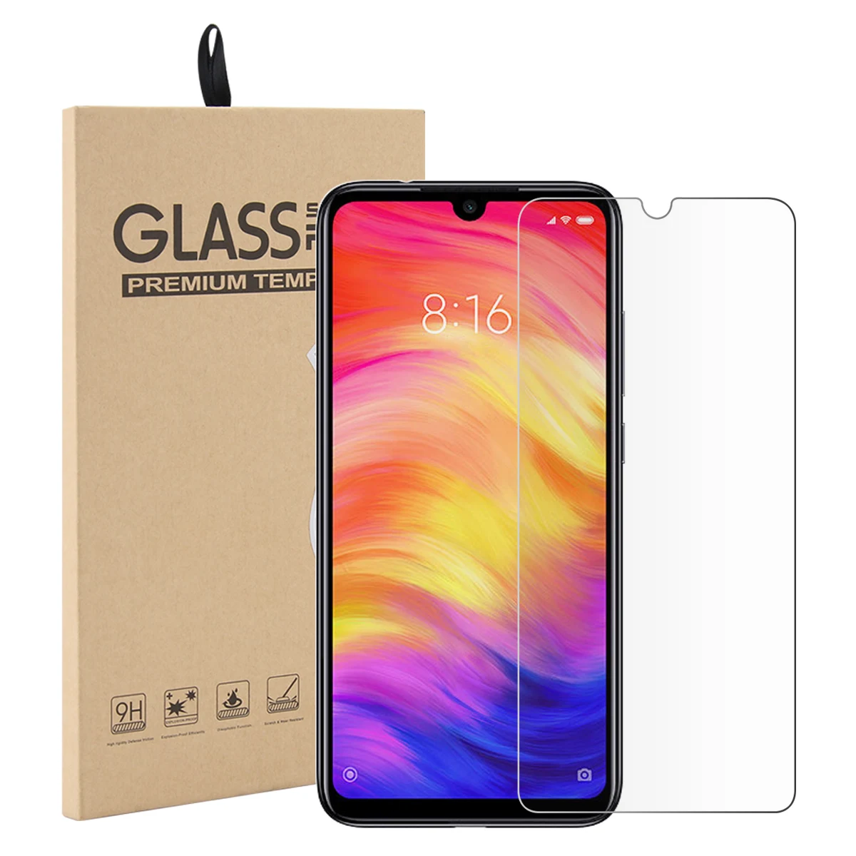 9H Защита экрана для Xiaomi Redmi Note 7 закаленное стекло от царапин телефона защитная