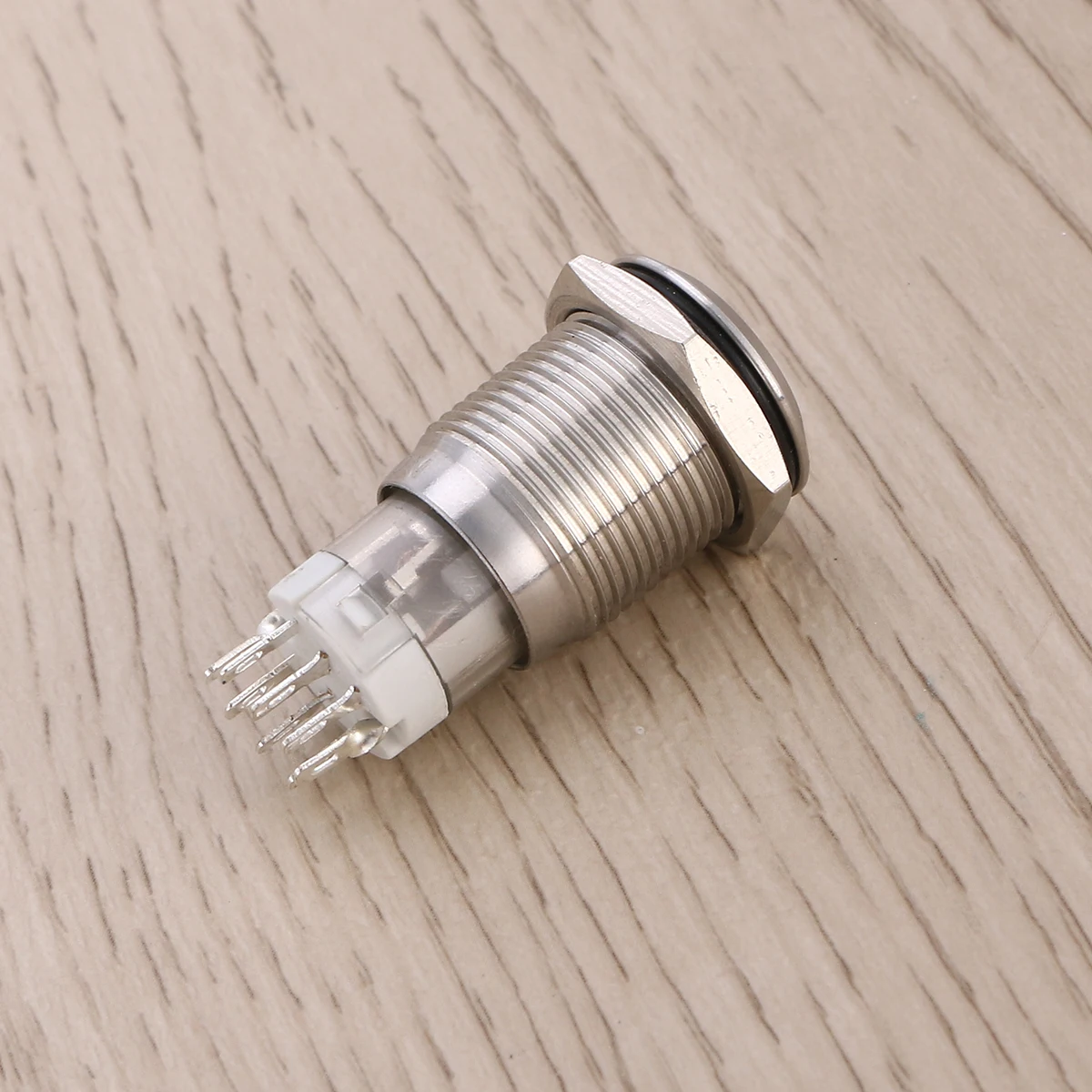 DC12V 16 мм 5/8 &quotсинее красное кольцо Led металлический Мгновенный кнопочный
