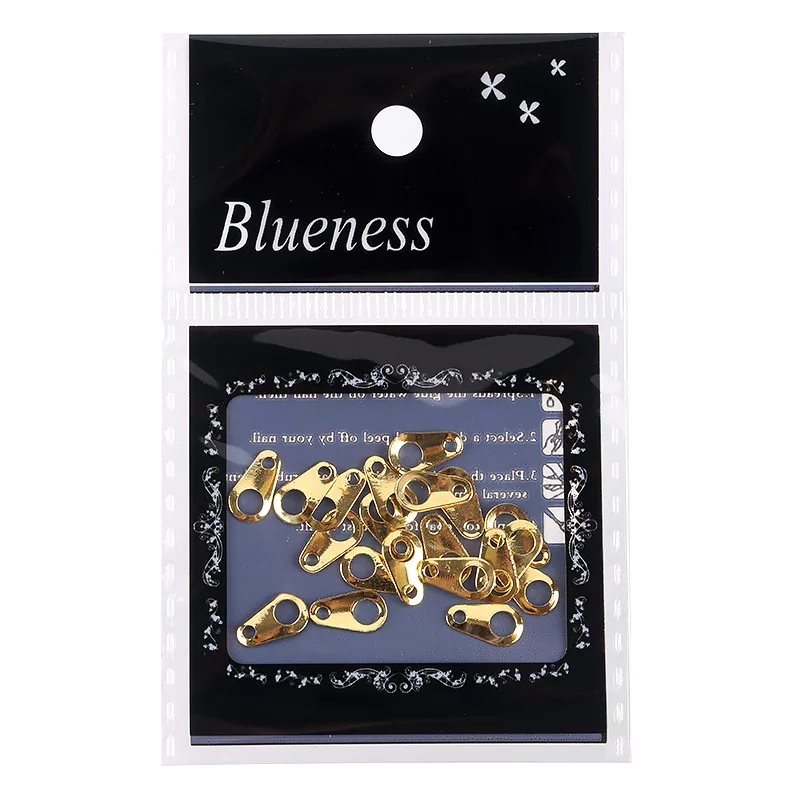 Blueness 20 шт./лот 3d украшения для ногтей DIY металлическая молния Дизайн Маникюрные