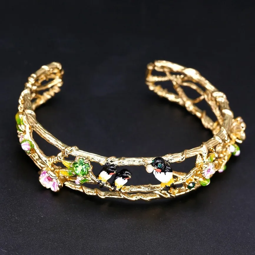 Spring Of Predation Swallow Series Hollow Out Magpie Flower Hatch Bracelet Woman | Украшения и аксессуары