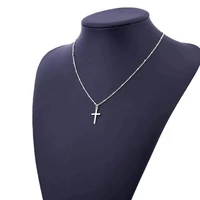 fashion classic necklace small gold color silver color cross religious jewelry cross religious jewelry necklace chain