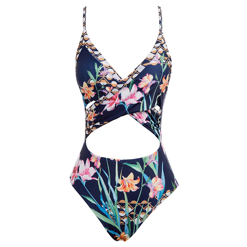 Для женщин одна деталь Купальник Пляжная спинки Монокини с пуш-апом ванный