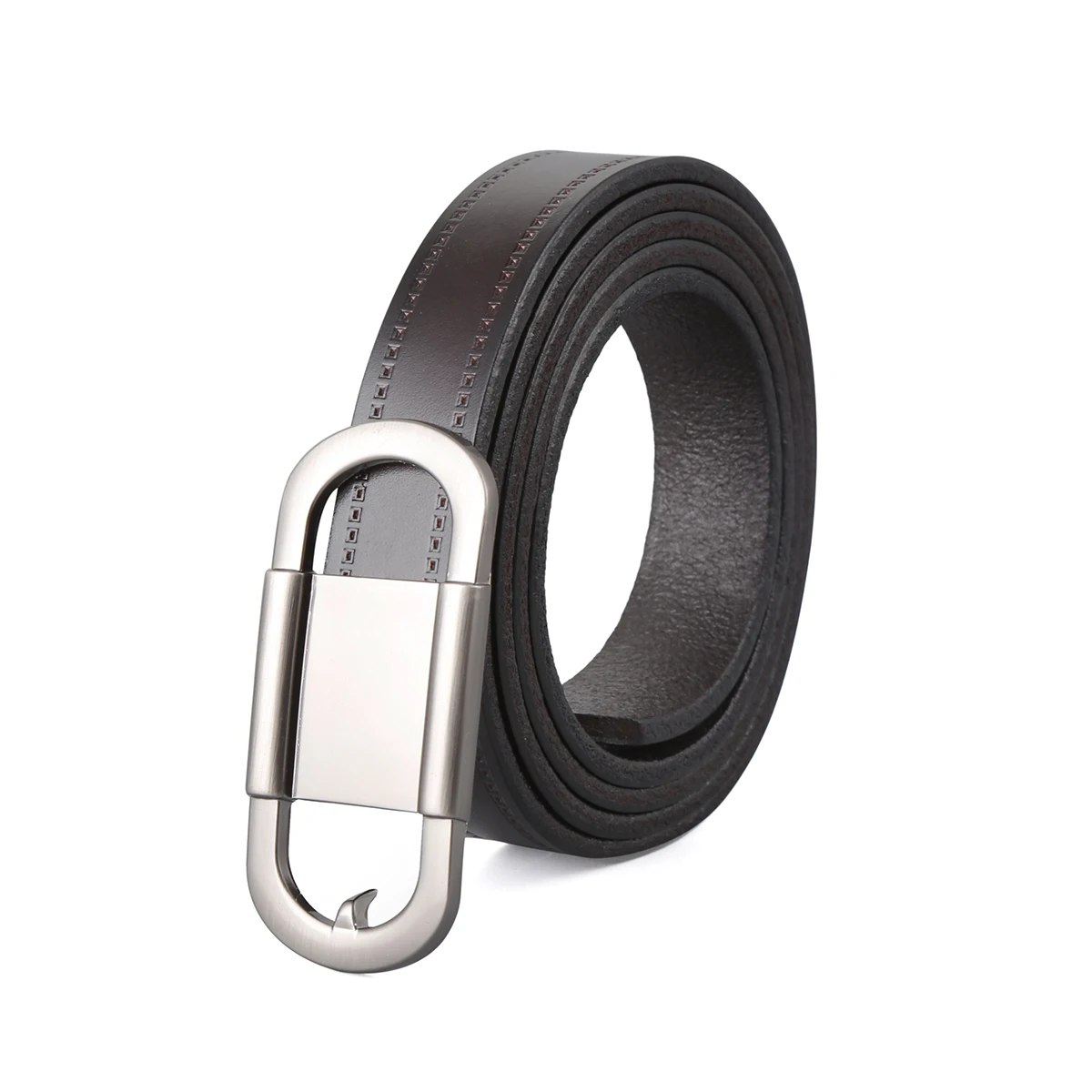 

Padieoe long leathe belts for women buckle belt luxury fashion