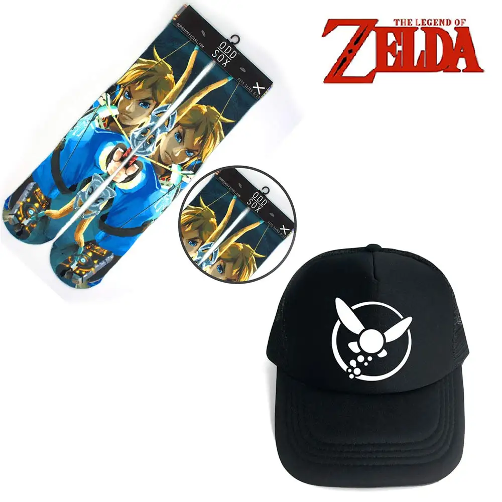 OHCOMICS легенда о Зельде Ссылка/игра Zelda хлопок Бейсболка + носки солнцезащитный