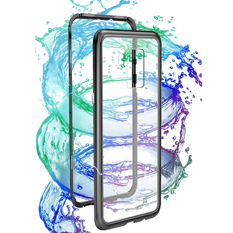 360 Magnetic phone Case for samsung Galaxy s10 plus s10E Glass Back Cover Magnet Adsorption sansun s8 s9 S 10 e Filp coque |