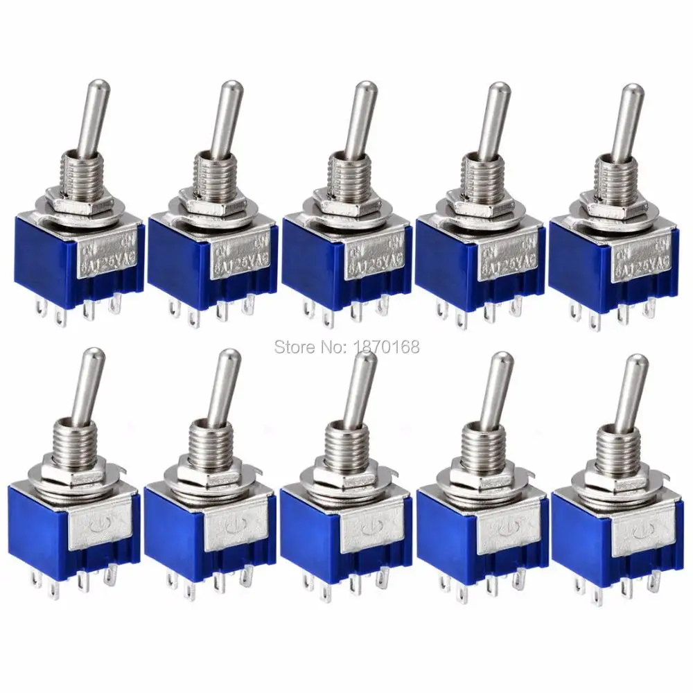 1 шт./5 шт./10 шт. Φ 6A 125 В AC 6-контактный ON-ON Mini переключатель 31*13*12 мм для переключения