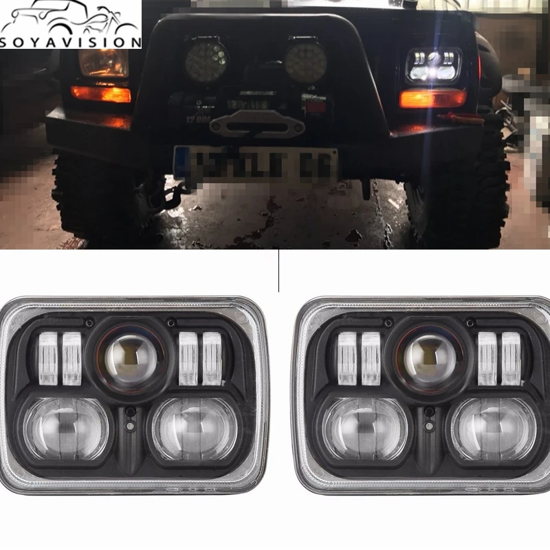 Новые квадратный пара 7x6 светодиодный головной светильник s Для Jeep Cherokee XJ 5x7
