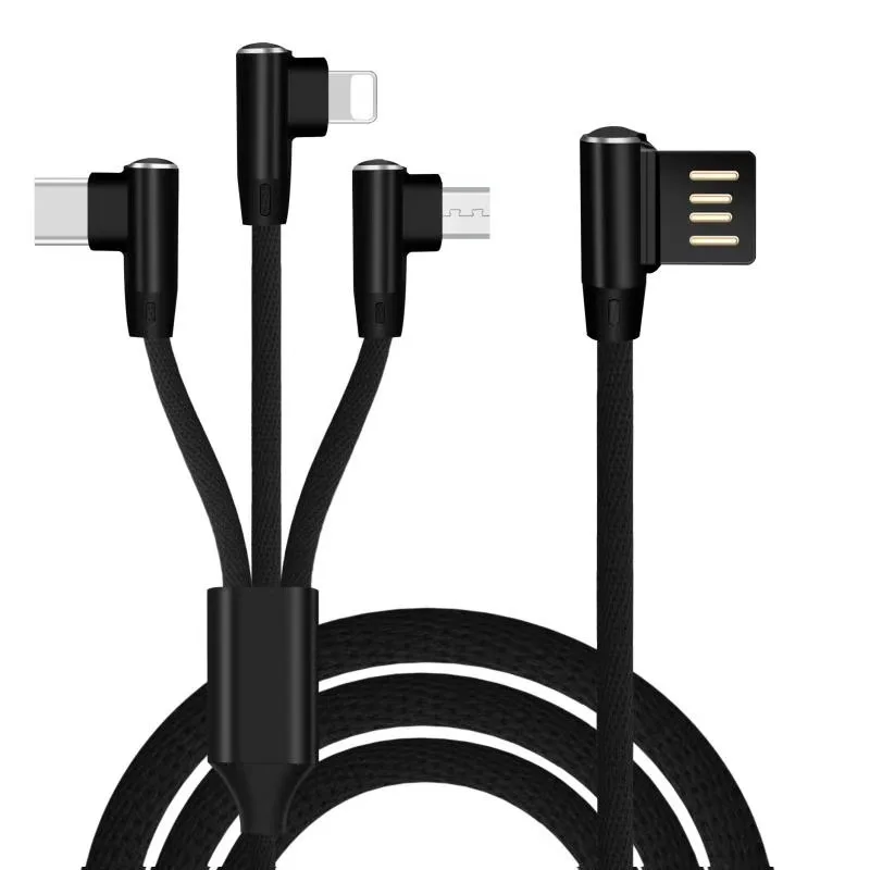3 в 1 Usb кабель Micro USB Type C зарядного устройства для iPhone X XS 7 8 6s Plus Sony Samsung длинные