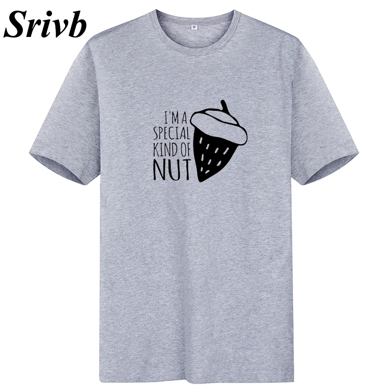 Женская футболка из хлопка Srivb I'm A Special type of Nut летняя с коротким рукавом и