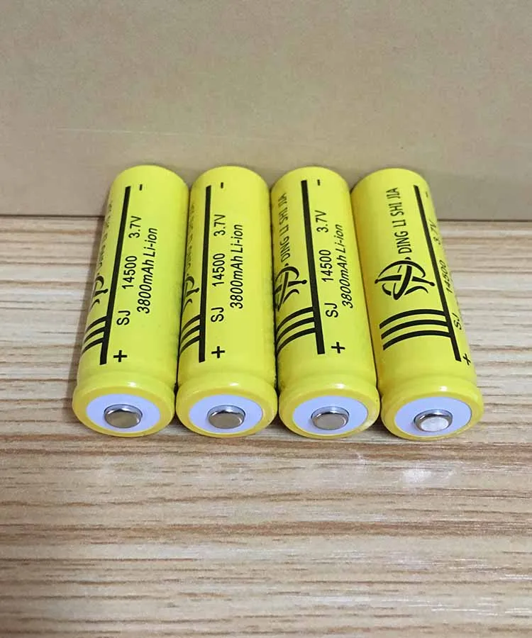 DING LISHIJIA 4 шт 14500 Перезаряжаемые Батарея 3 7 V Li Ion фонарик AA батареи мыши + ЕС