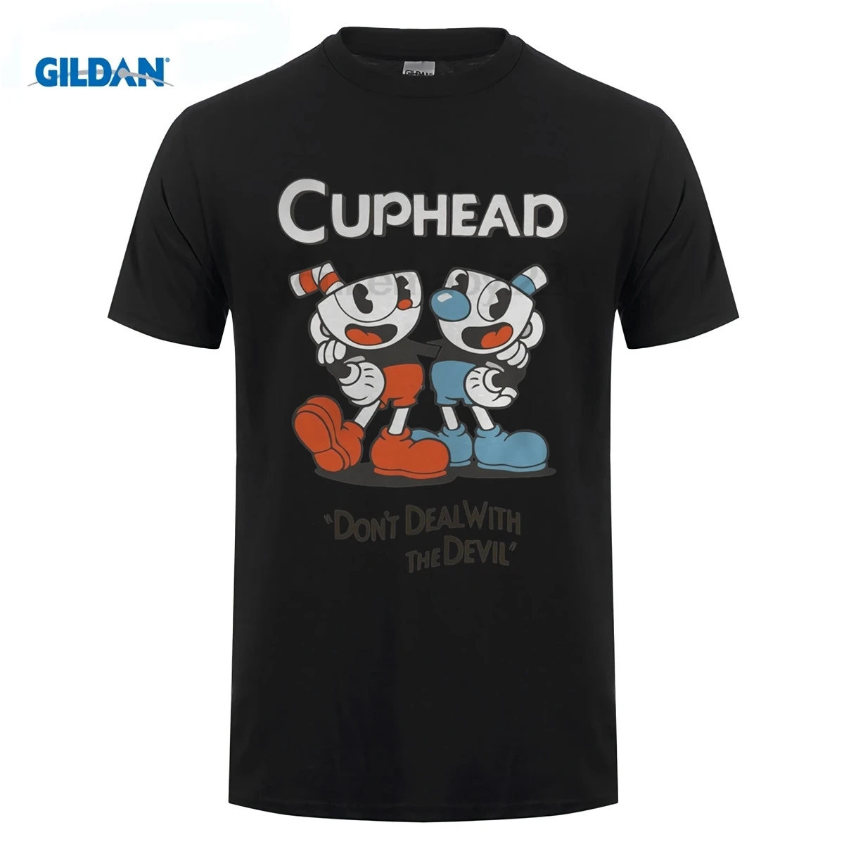 GILDAN Cuphead don't deal with the devil shirtsweatshirttank top хип хоп футболка с коротким рукавом