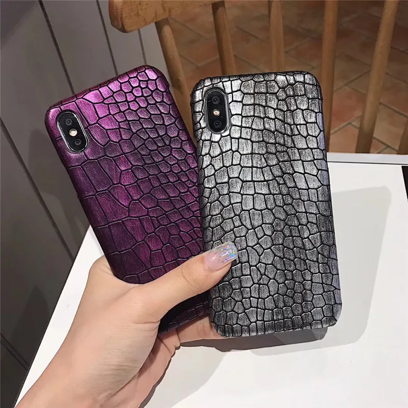 Роскошный Ретро 3D чехол из крокодиловой искусственной кожи для iPhone XS MAX iphone