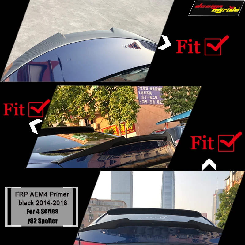 F82 спойлер задний Багажник крыло AEM4 Стиль FRP грунтовка черный для BMW M4 f82 купе 2