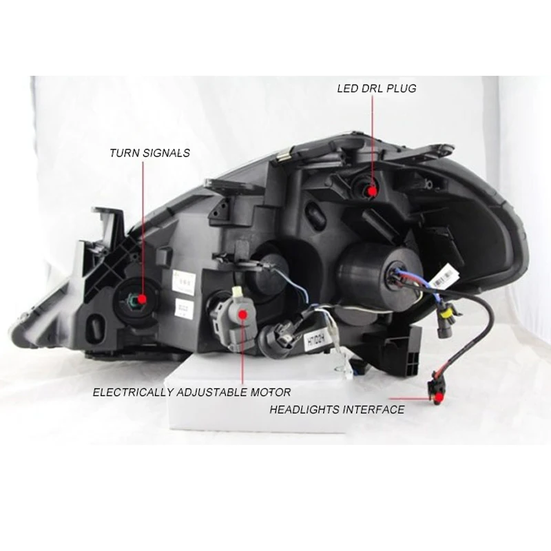 Roadot стайлинга автомобилей фары чехол для Nissan Tiida 2008 2010 DRL H7 D2H Hid вариант Ангел глаз