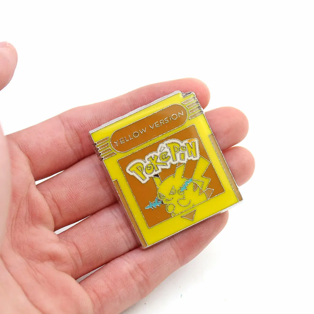 Аниме Покемон Пикачу металлический значок прищепки иконы эмалированные значки
