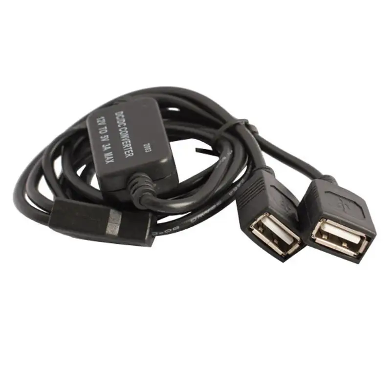 15 Вт Dual USB адаптер напряжения преобразователь 12 В до 5 пост 3A MAX двойной DC-DC