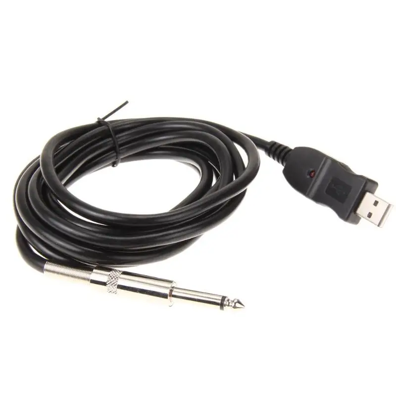 Бас гитары 1/4 6 3 мм к USB Интерфейс подключение по ссылке PC инструментальный кабель