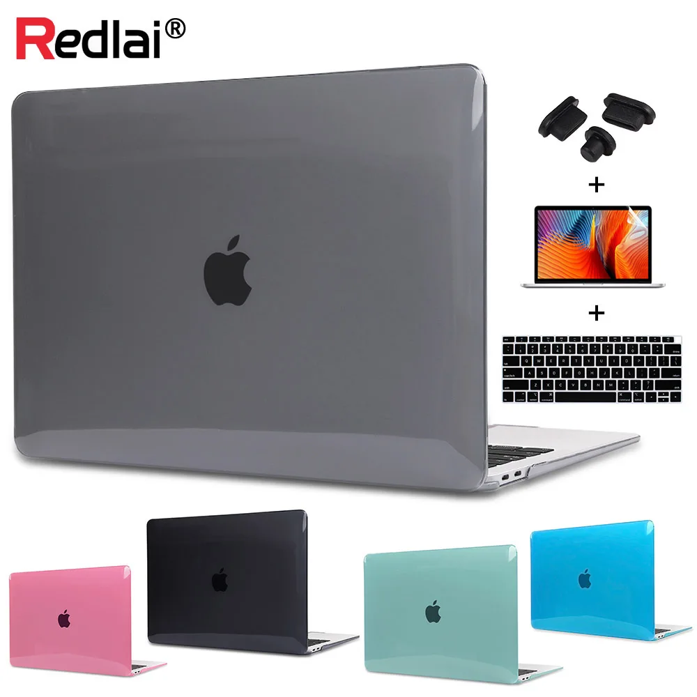 Redlai Кристальный пластиковый жесткий чехол для клавиатуры Защита экрана MacBook Air 11