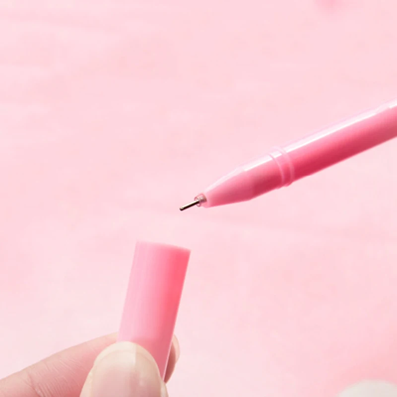 0 5 мм Kawaii розовый гель ручка прекрасный чистый цвет звезда крылья нейтральные